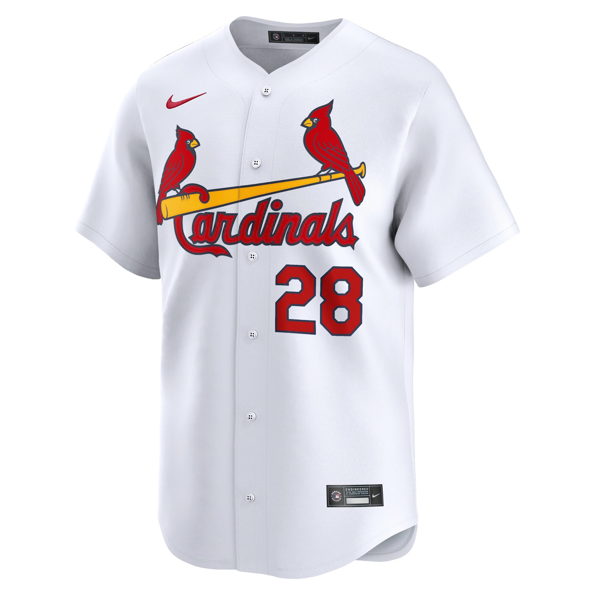 Alternative view of Nolan Arenado St. Louis Cardinals Home Limited Player Baseball Jersey - White