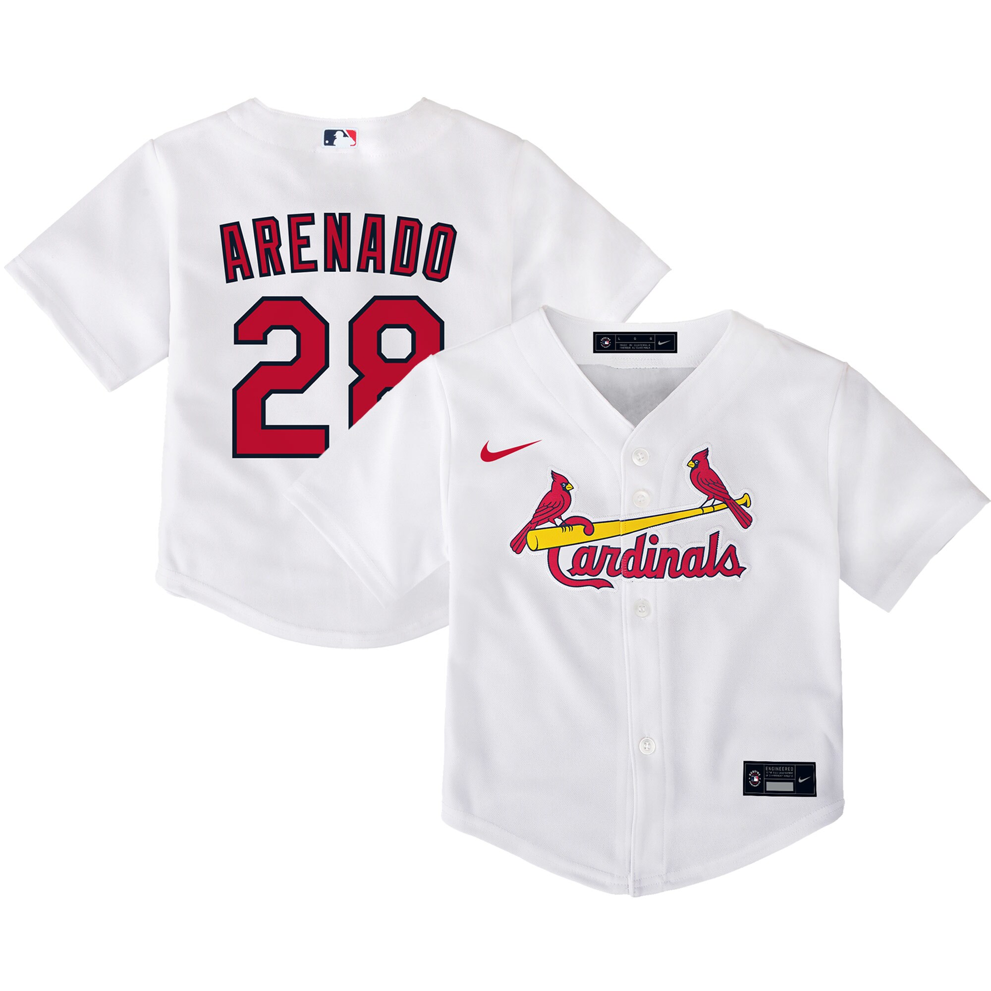 Nolan Arenado St. Louis Cardinals Toddler Home Replica Player Baseball Jersey - White