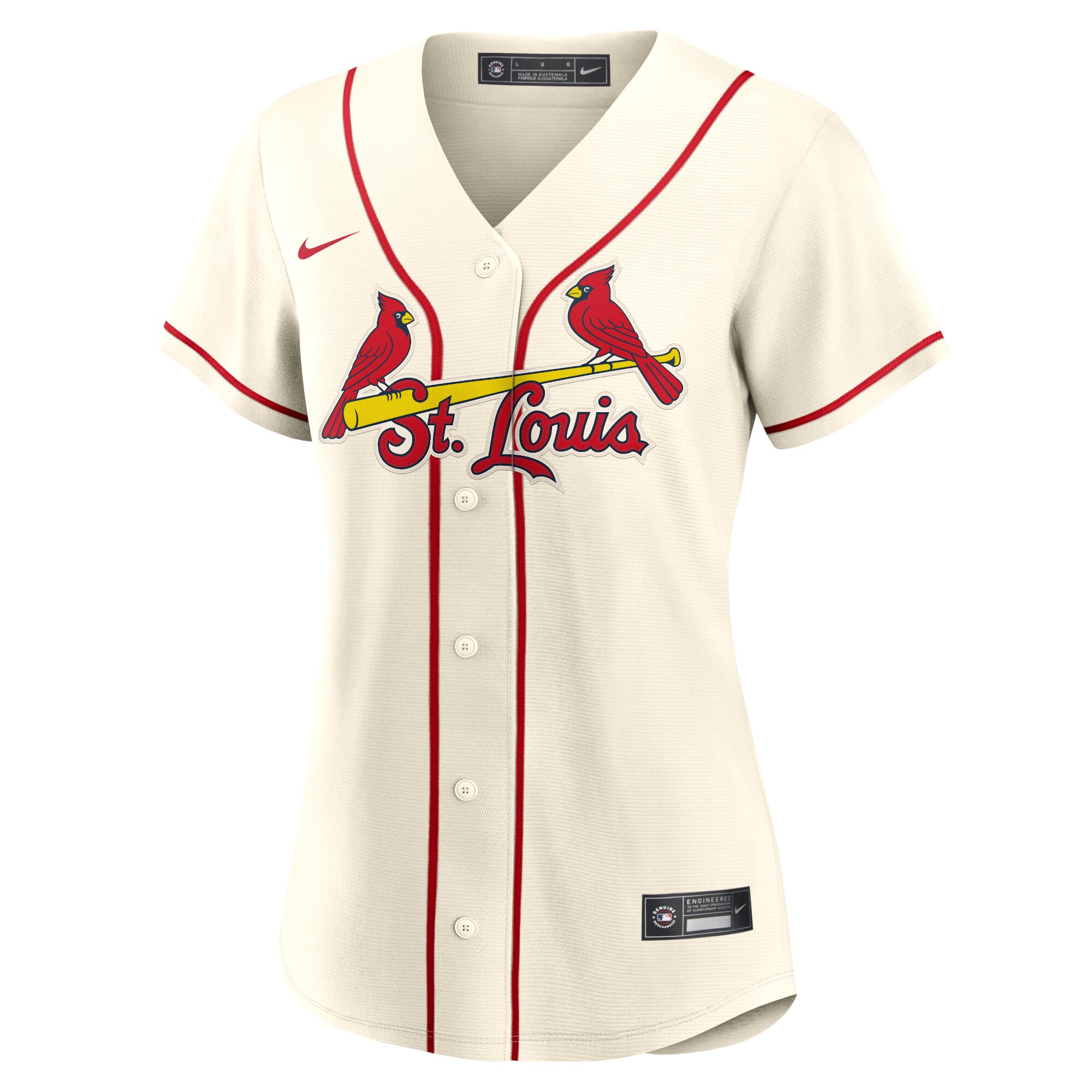 Alternative view of Nolan Arenado St. Louis Cardinals Women’s Alternate Replica Player Baseball Jersey – Cream