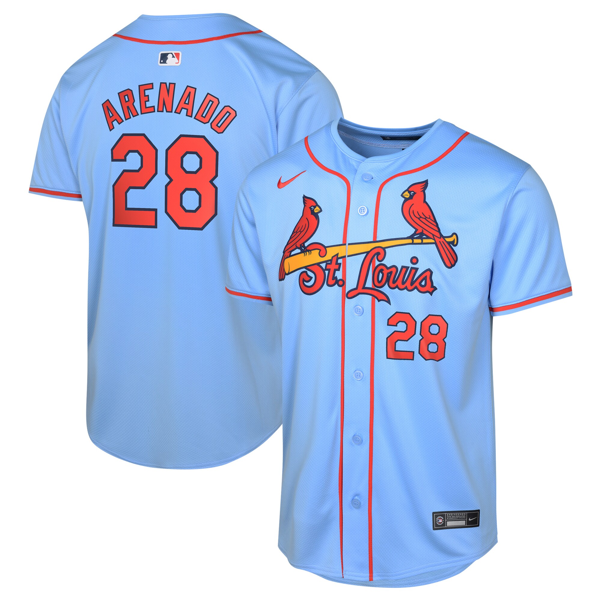 Nolan Arenado St. Louis Cardinals Youth Alternate Limited Player Baseball JerseyÃƒâ€šÃ‚Â ÃƒÂ¢Ã¢â€šÂ¬Ã¢â‚¬Å“ Light Blue