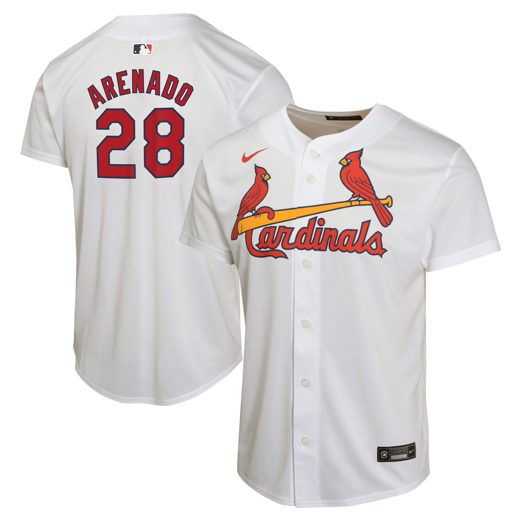 Nolan Arenado St. Louis Cardinals Youth Home Game Player Baseball Jersey - White