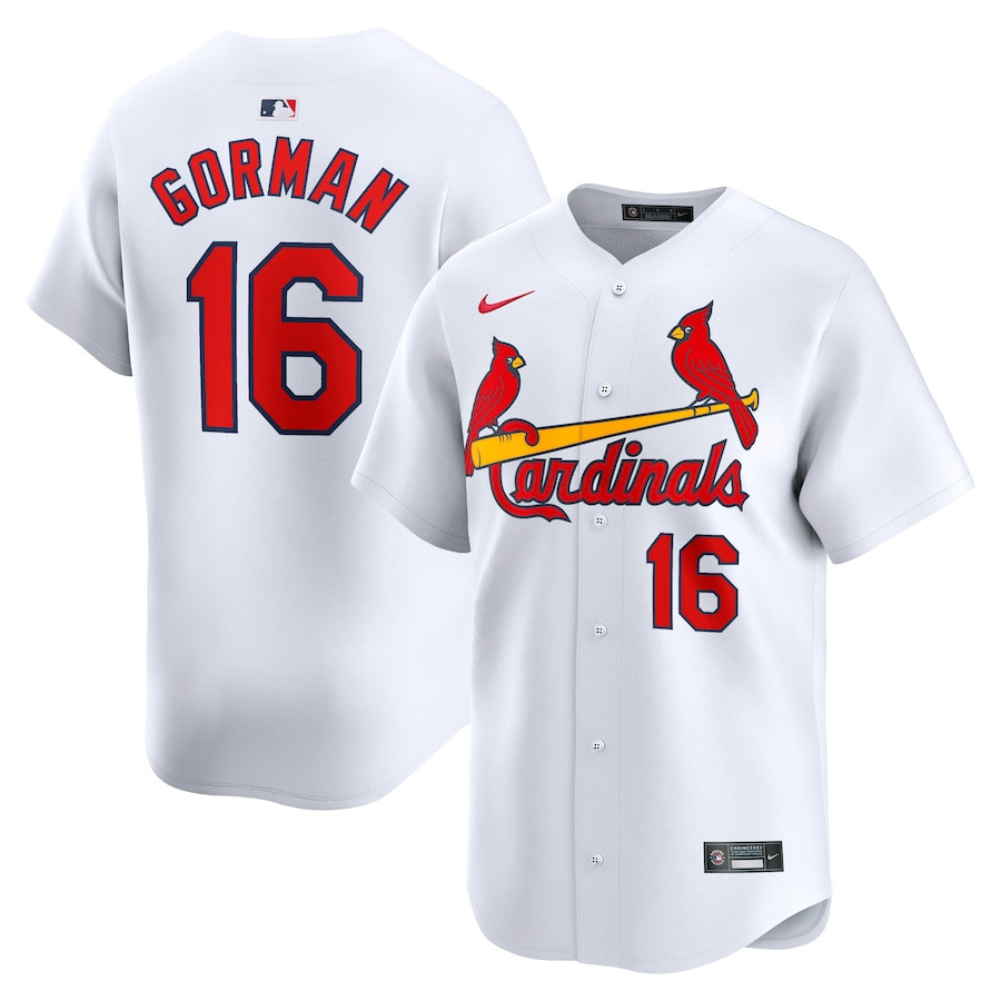 Nolan Gorman 16 St. Louis Cardinals Home Limited Men Baseball Jersey - White 