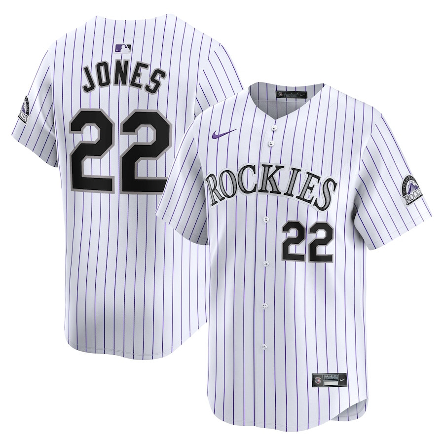 Nolan Jones 22 Colorado Rockies Home Limited Men Baseball Jersey - White