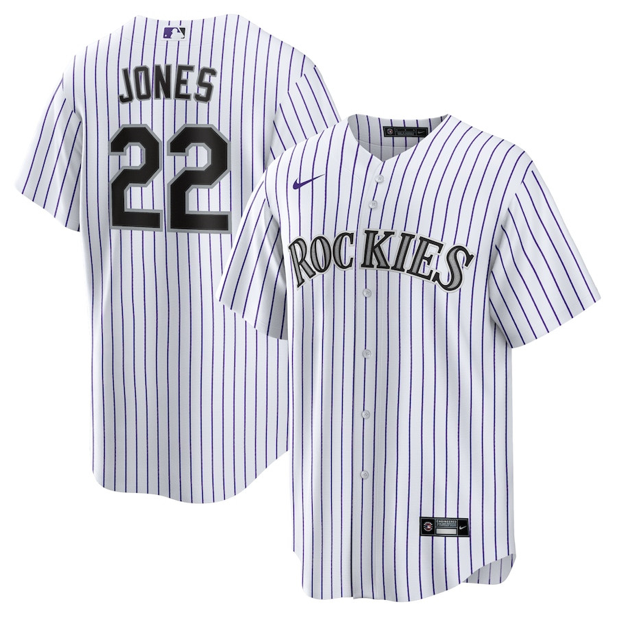 Nolan Jones 22 Colorado Rockies Home Men Baseball Jersey - White