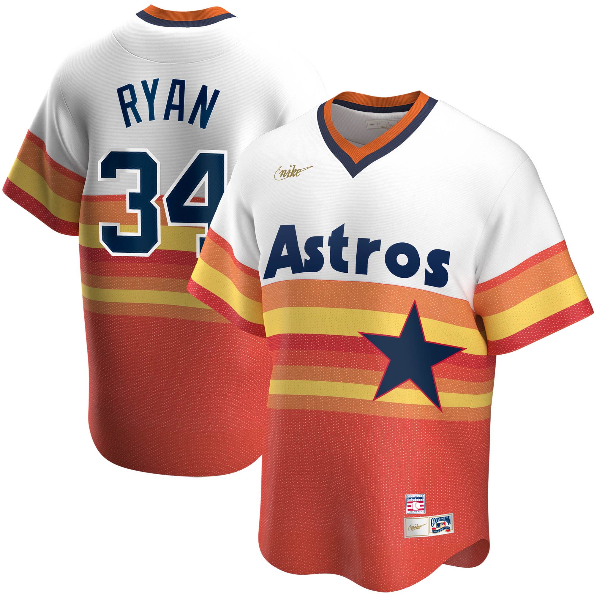 Nolan Ryan Houston Astros Home Cooperstown Collection Player Baseball Jersey – White