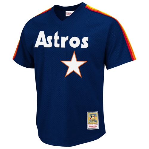 Alternative view of Nolan Ryan Houston Astros Mitchell & Ness 1988 Authentic Cooperstown Collection Mesh Batting Practice Baseball Jersey - Navy