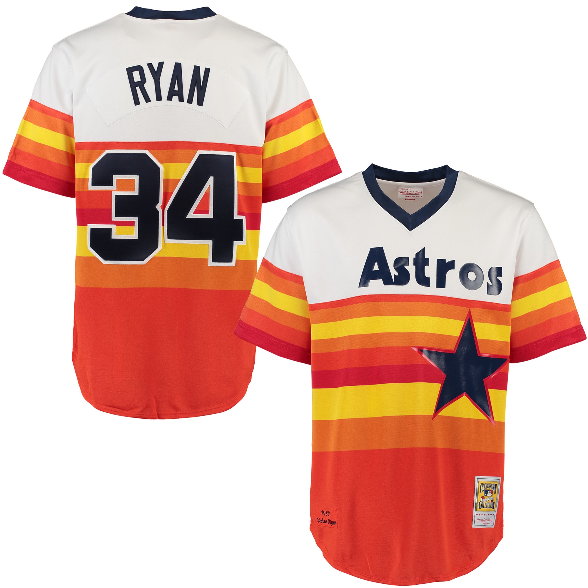 Nolan Ryan Houston Astros Mitchell & Ness Throwback Authentic Baseball Jersey - White