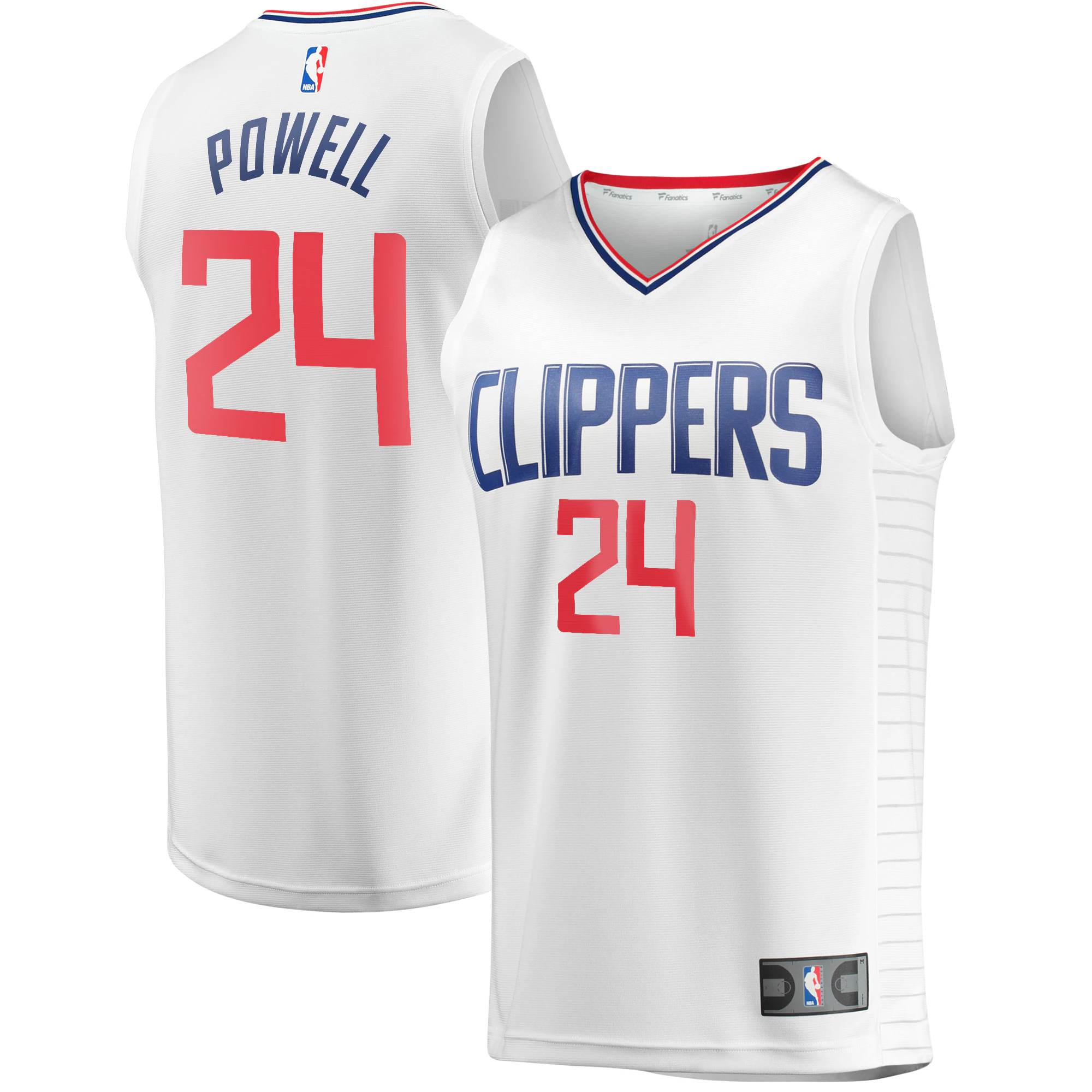 Norman Powell La Clippers Fanatics Branded Fast Break Player Basketball Jersey - Association Edition - White