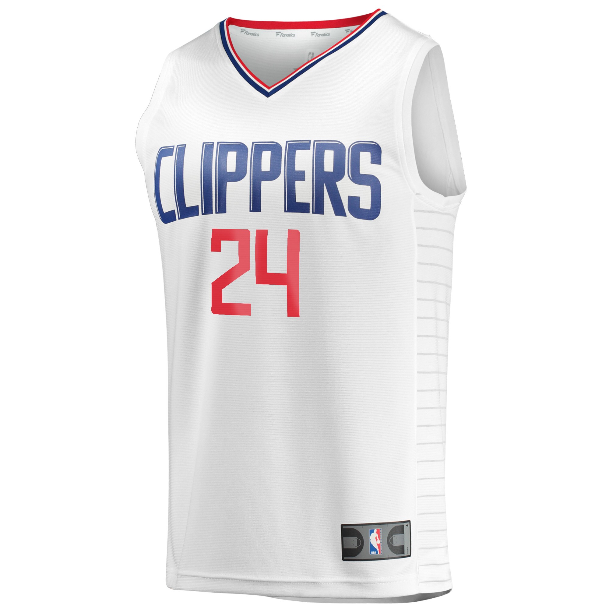 Alternative view of Norman Powell La Clippers Fanatics Fast Break Player Basketball Jersey - Association Edition - White