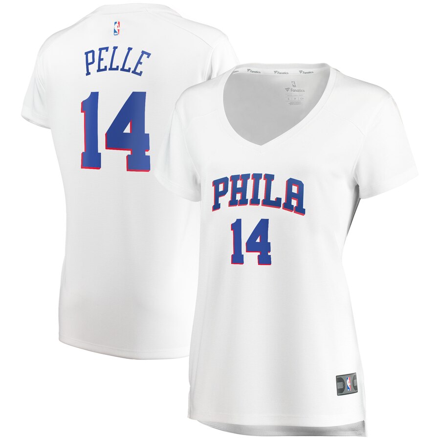 Norvel Pelle Philadelphia 76ers Fanatics Branded Women's Fast Break Replica Player Basketball Jersey - Association Edition - White