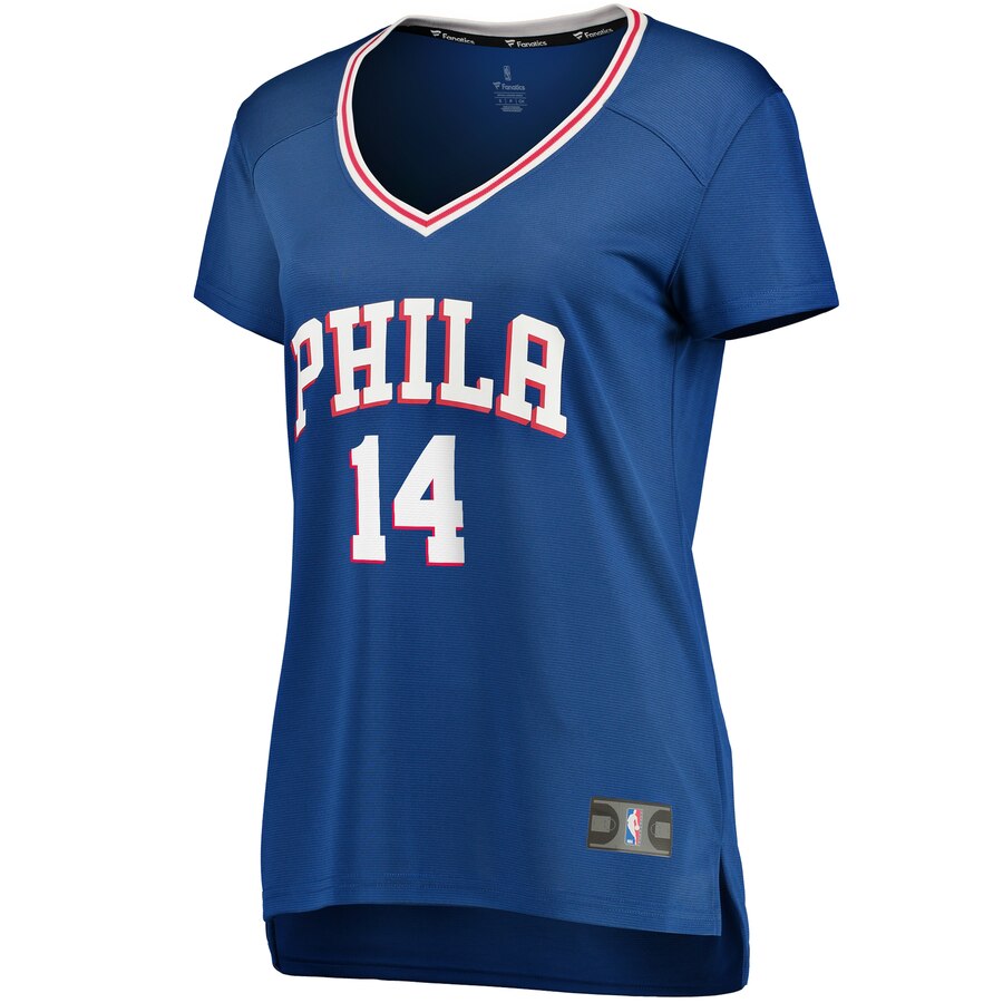 Alternative view of Norvel Pelle Philadelphia 76ers Fanatics Branded Women's Fast Break Replica Player Basketball Jersey - Icon Edition - Royal