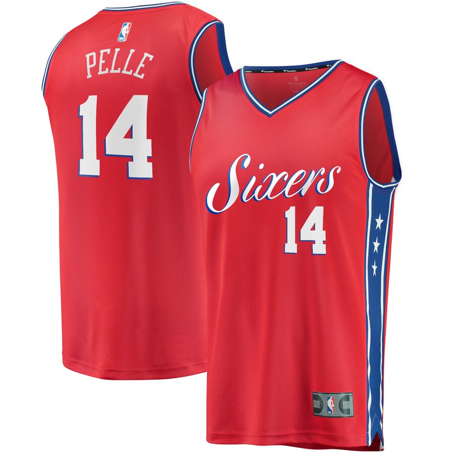 Norvel Pelle Philadelphia 76ers Fanatics Branded Youth Fast Break Replica Player Basketball Jersey - Statement Edition - Red