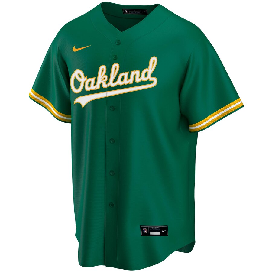 Alternative view of Oakland Athletics Alternate 2020 Replica Team Baseball Jersey ÃƒÂ¢Ã¢â€šÂ¬Ã¢â‚¬Å“ Kelly Green