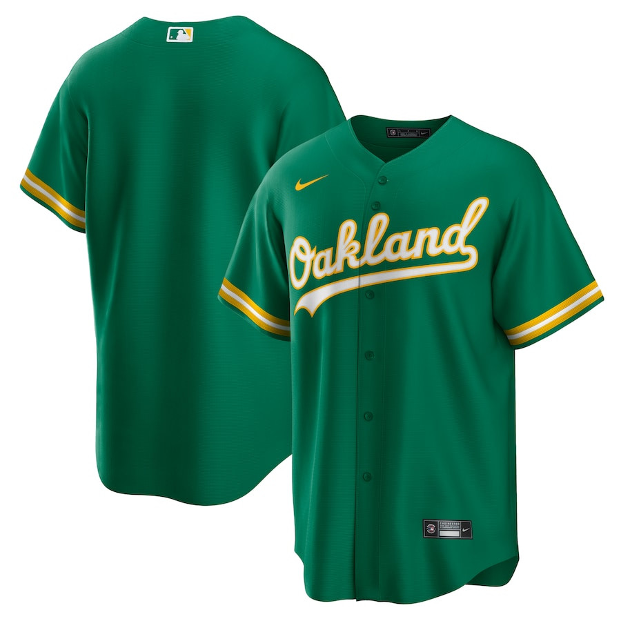Oakland Athletics Alternate Team Men Baseball Jersey - Kelly Green 