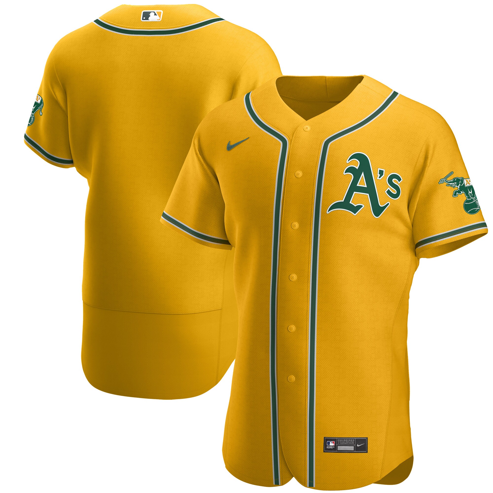 Oakland Athletics Authentic Official Team Baseball Jersey – Gold