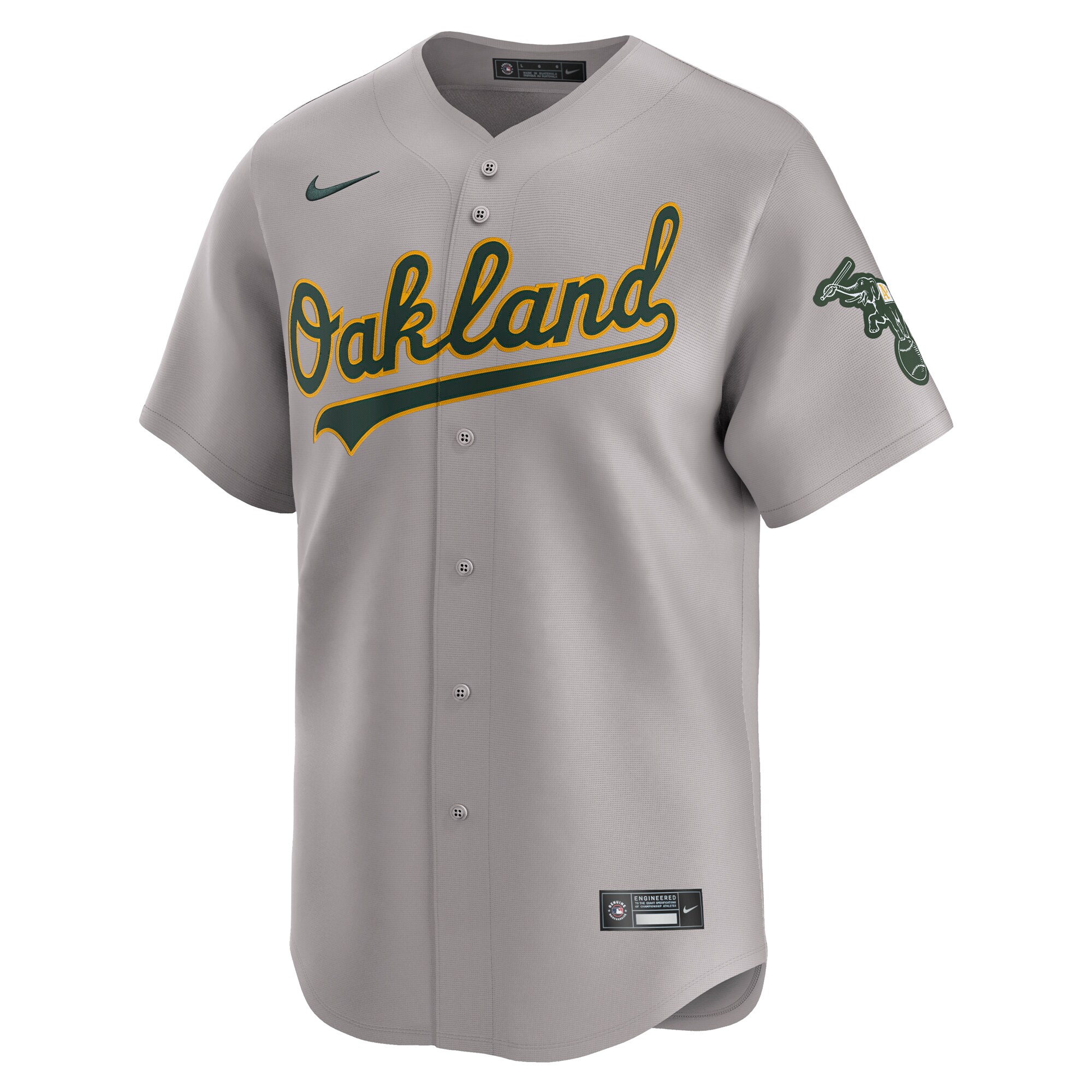 Alternative view of Oakland Athletics Away Limited Baseball Jersey - Gray