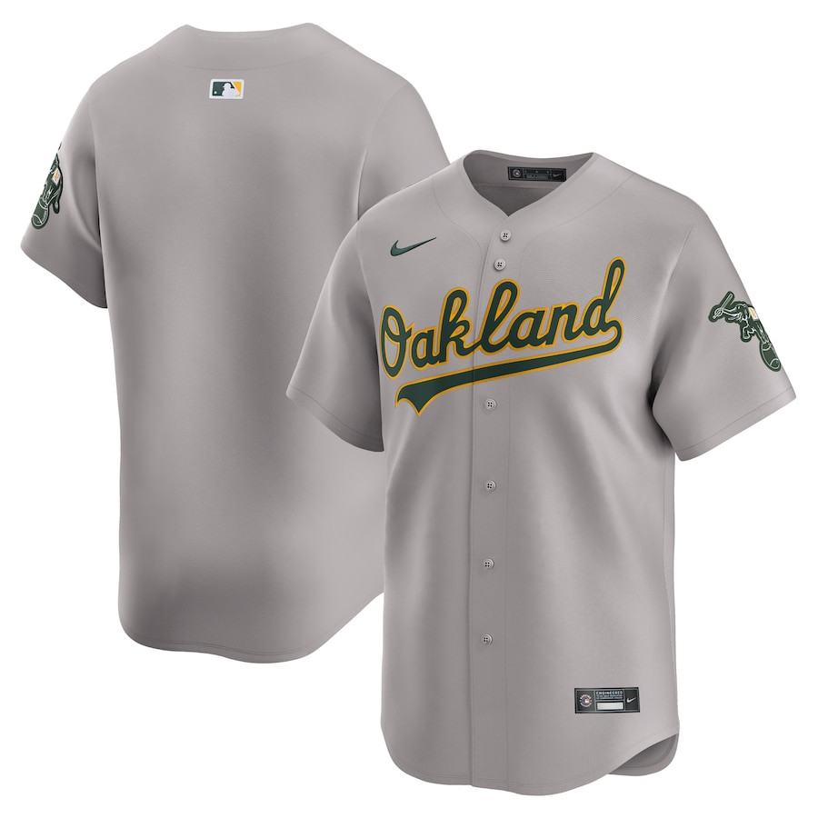 Oakland Athletics Away Limited Men Baseball Jersey - Gray 