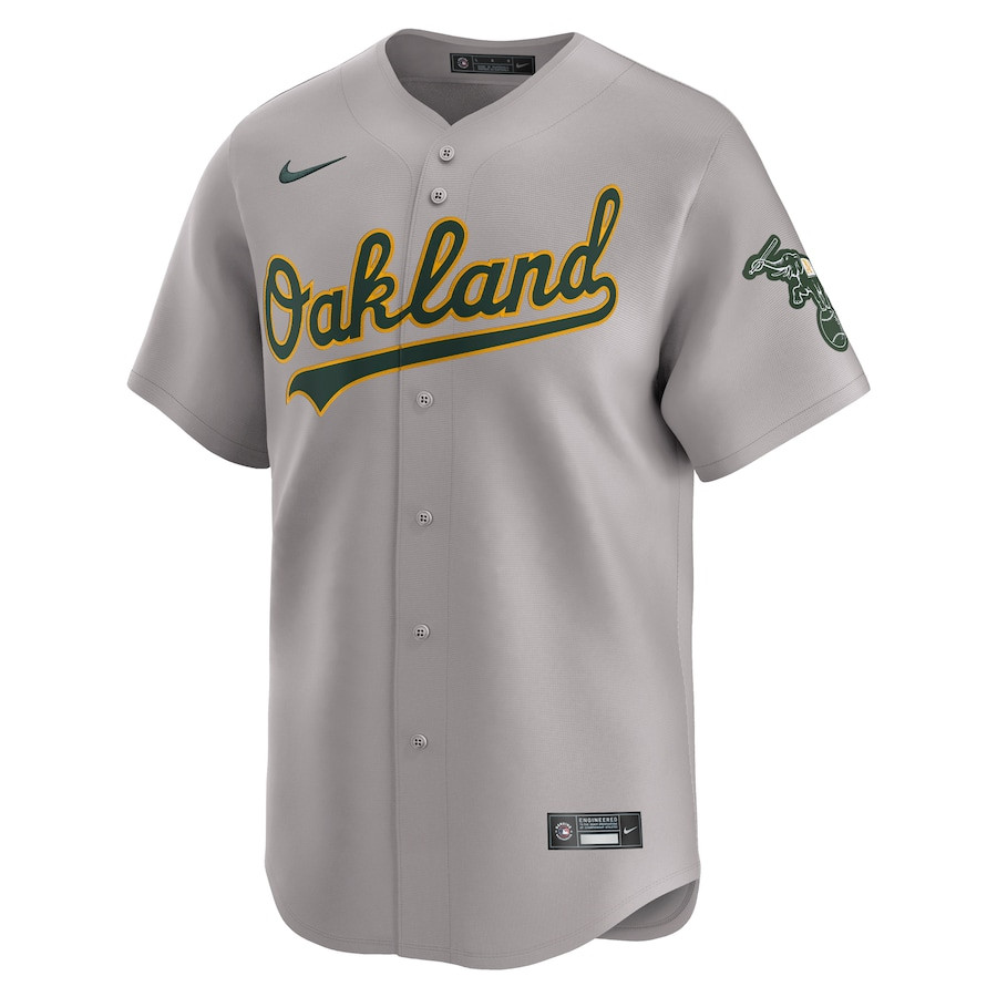 Alternative view of Oakland Athletics Away Limited Men Baseball Jersey - Gray 