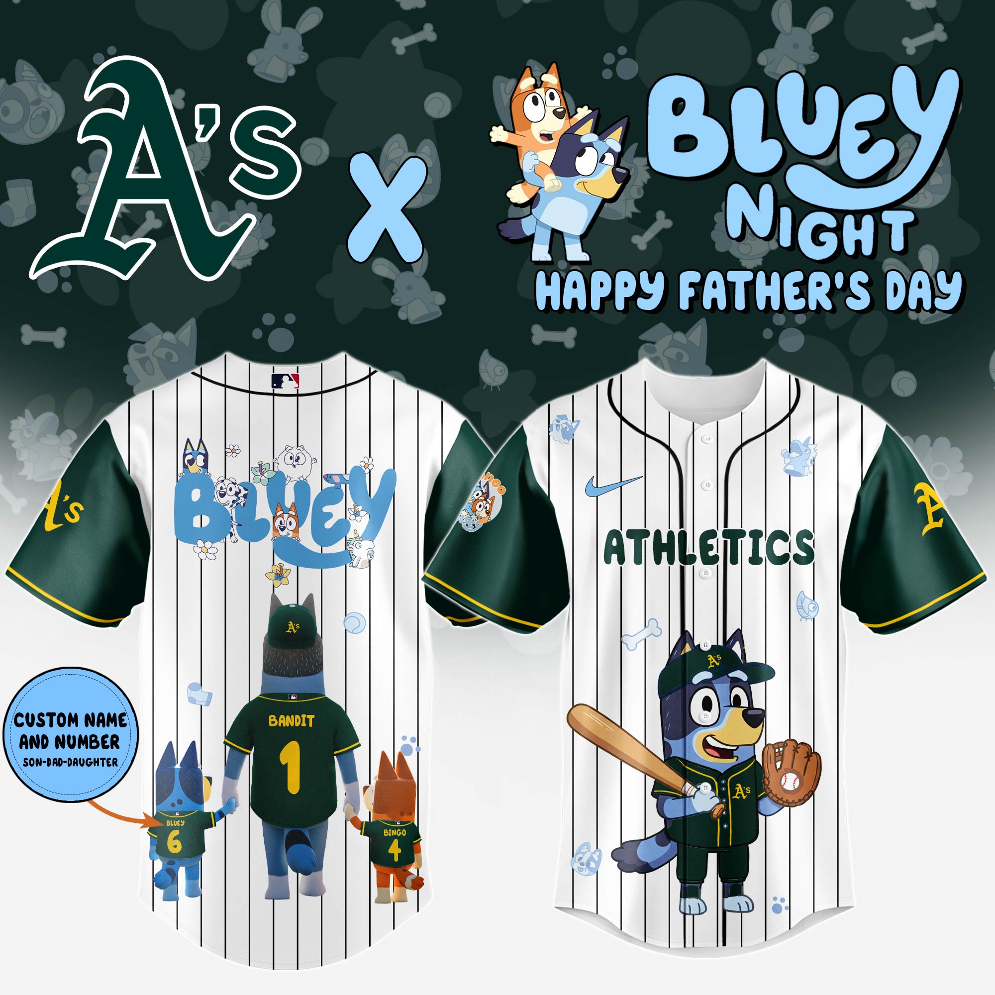 Oakland Athletics Happy Father’s Day Limited Edition Custom Baseball Jersey 2025