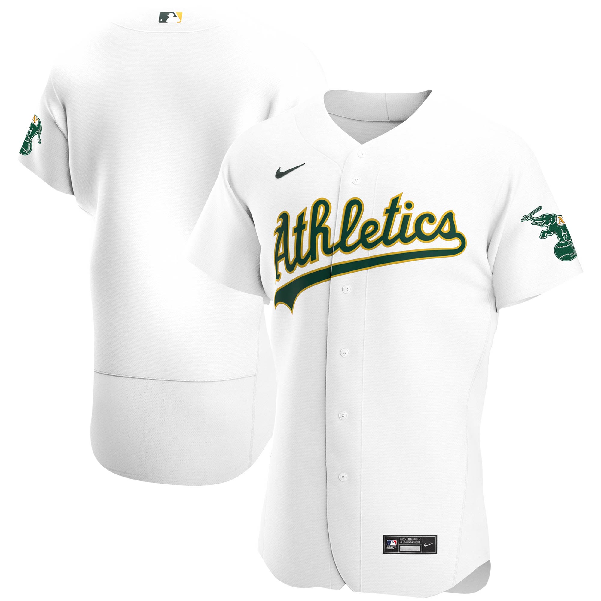 Oakland Athletics Home Authentic Team Baseball Jersey – White