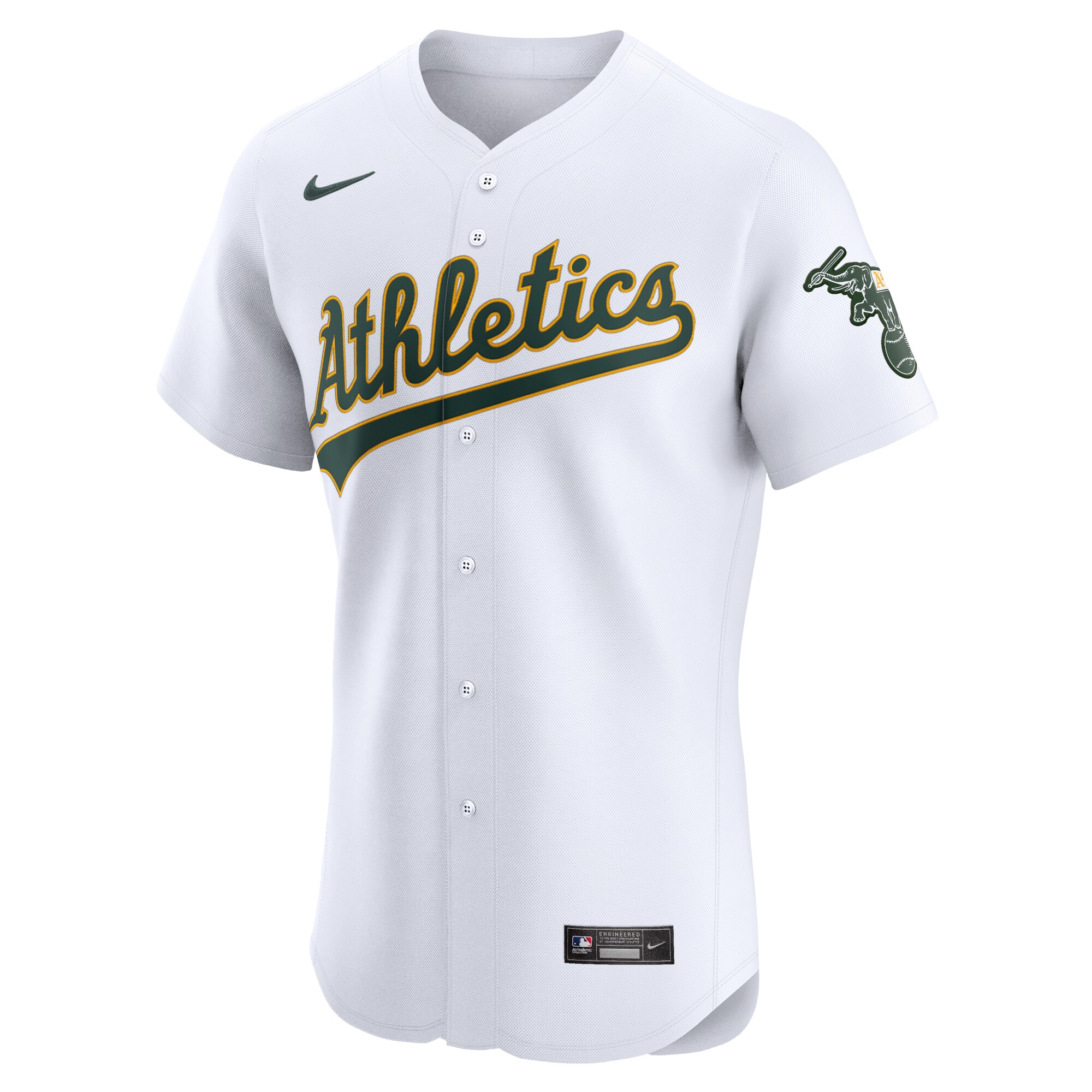 Alternative view of Oakland Athletics Home Elite Baseball Jersey - White