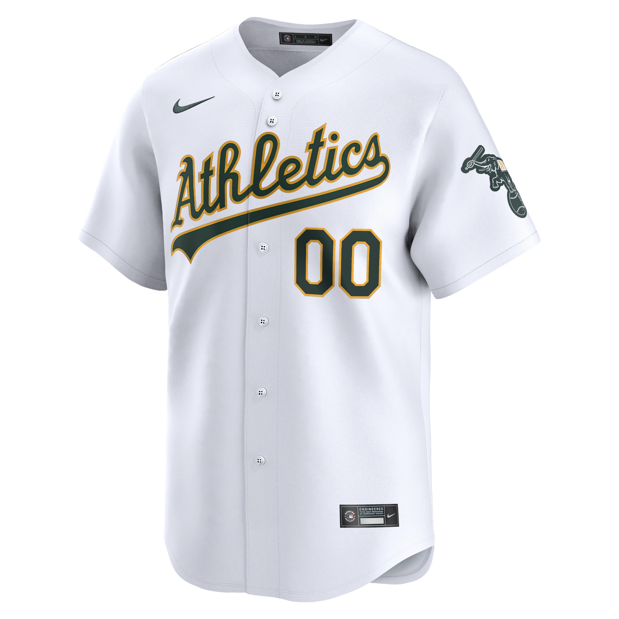 Alternative view of Oakland Athletics Home Limited Custom Baseball Jersey - White