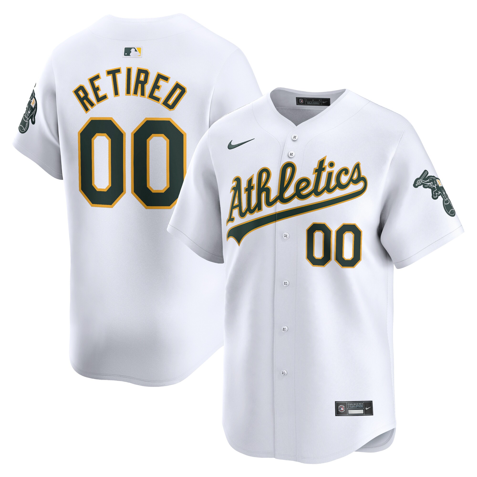 Oakland Athletics Home Limited Pick-a-player Retired Roster Baseball Jersey - White