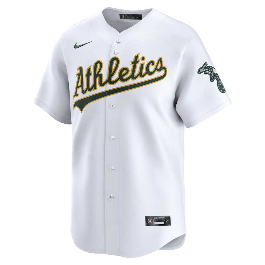 Alternative view of Oakland Athletics Home Limited YOUTH Baseball Jersey - White 