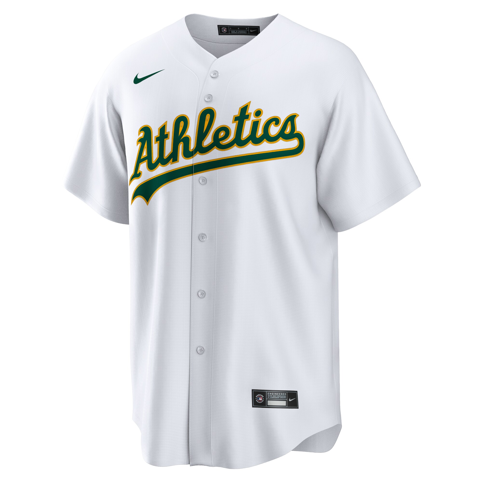 Alternative view of Oakland Athletics Home Replica Team Baseball Jersey – White