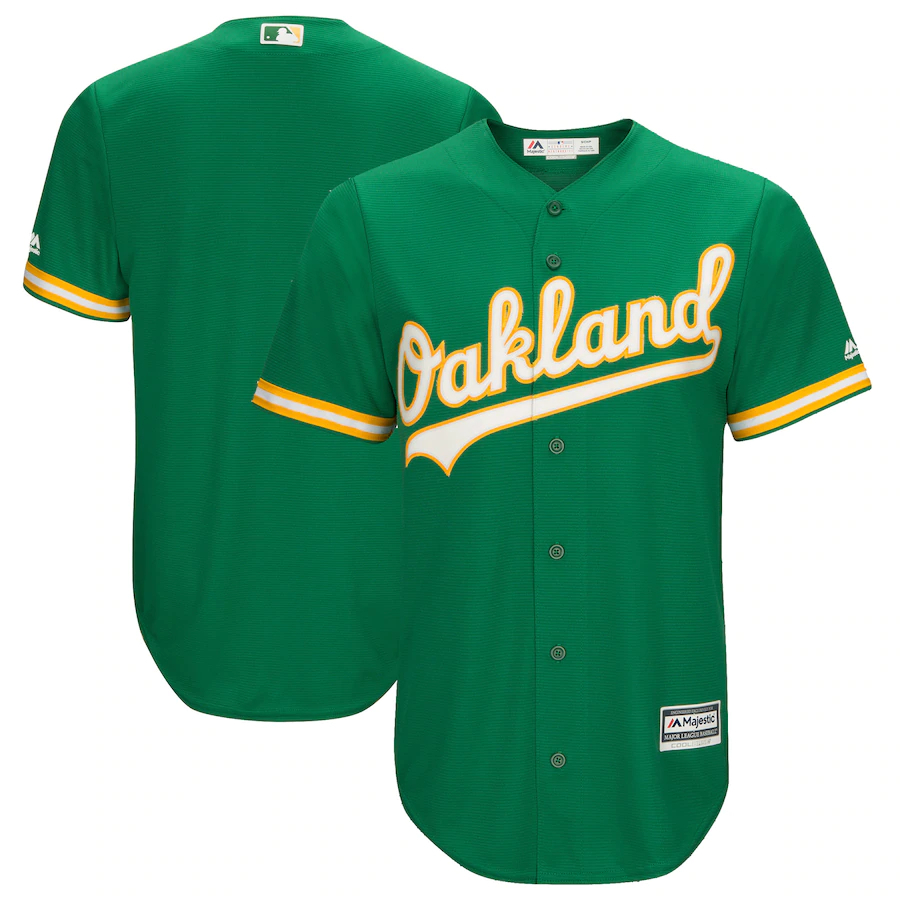 Oakland Athletics Majestic Cool Base Team Baseball Jersey - Kelly Green