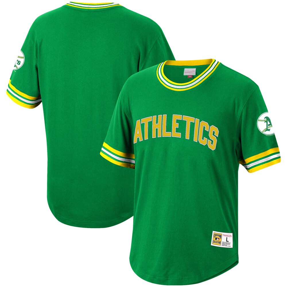 Oakland Athletics Mitchell & Ness Cooperstown Collection Wild Pitch Baseball Jersey T-shirt - Kelly Green