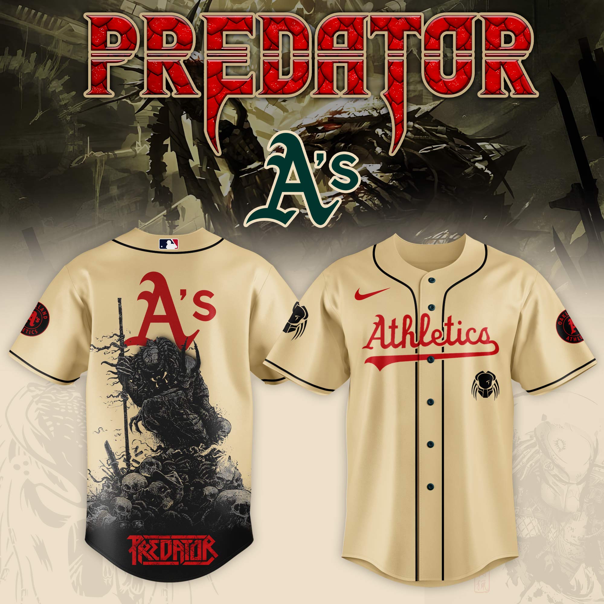 Oakland Athletics Mlb X Predator Custom Baseball Jersey