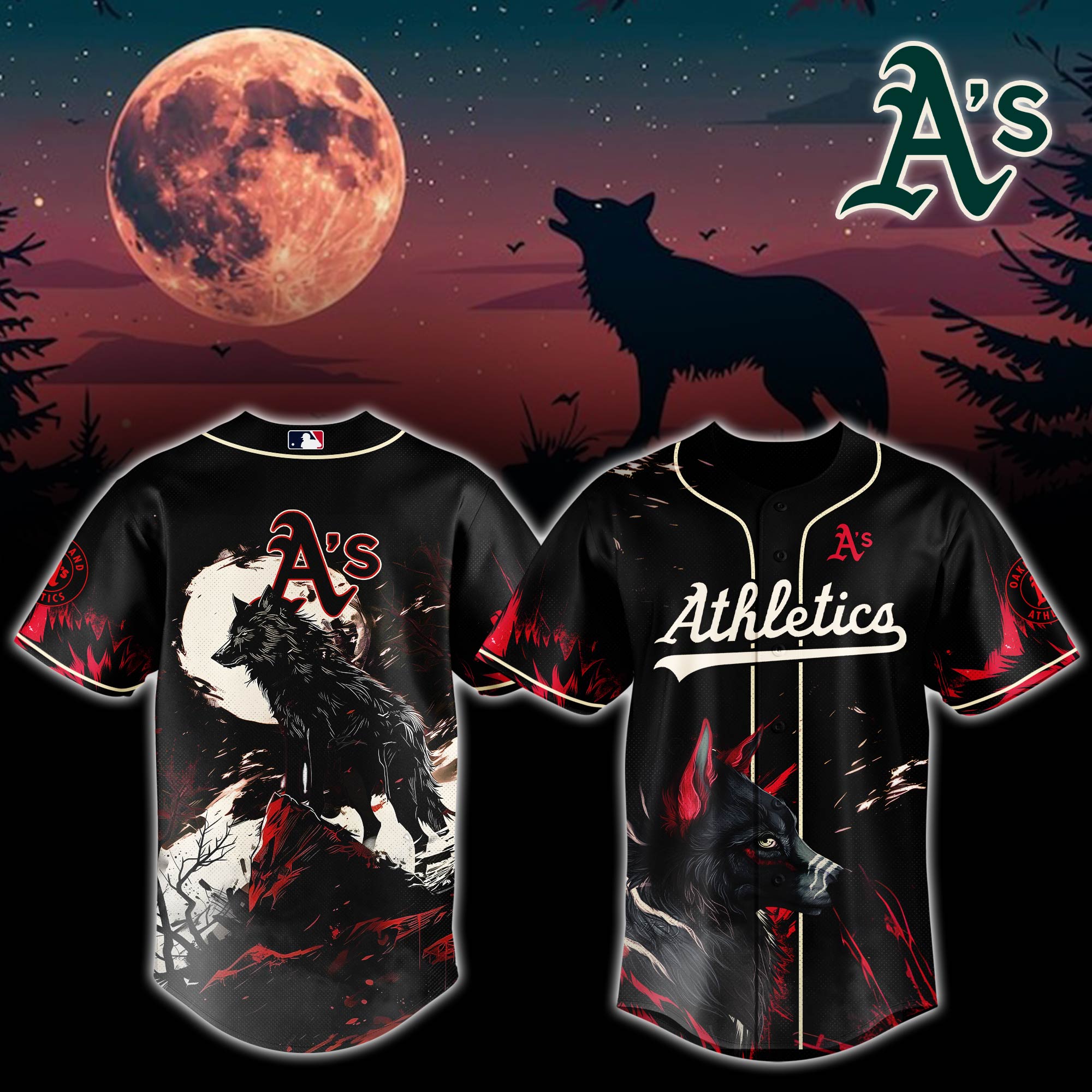 Oakland Athletics Mlb X Wolf Custom Baseball Jersey