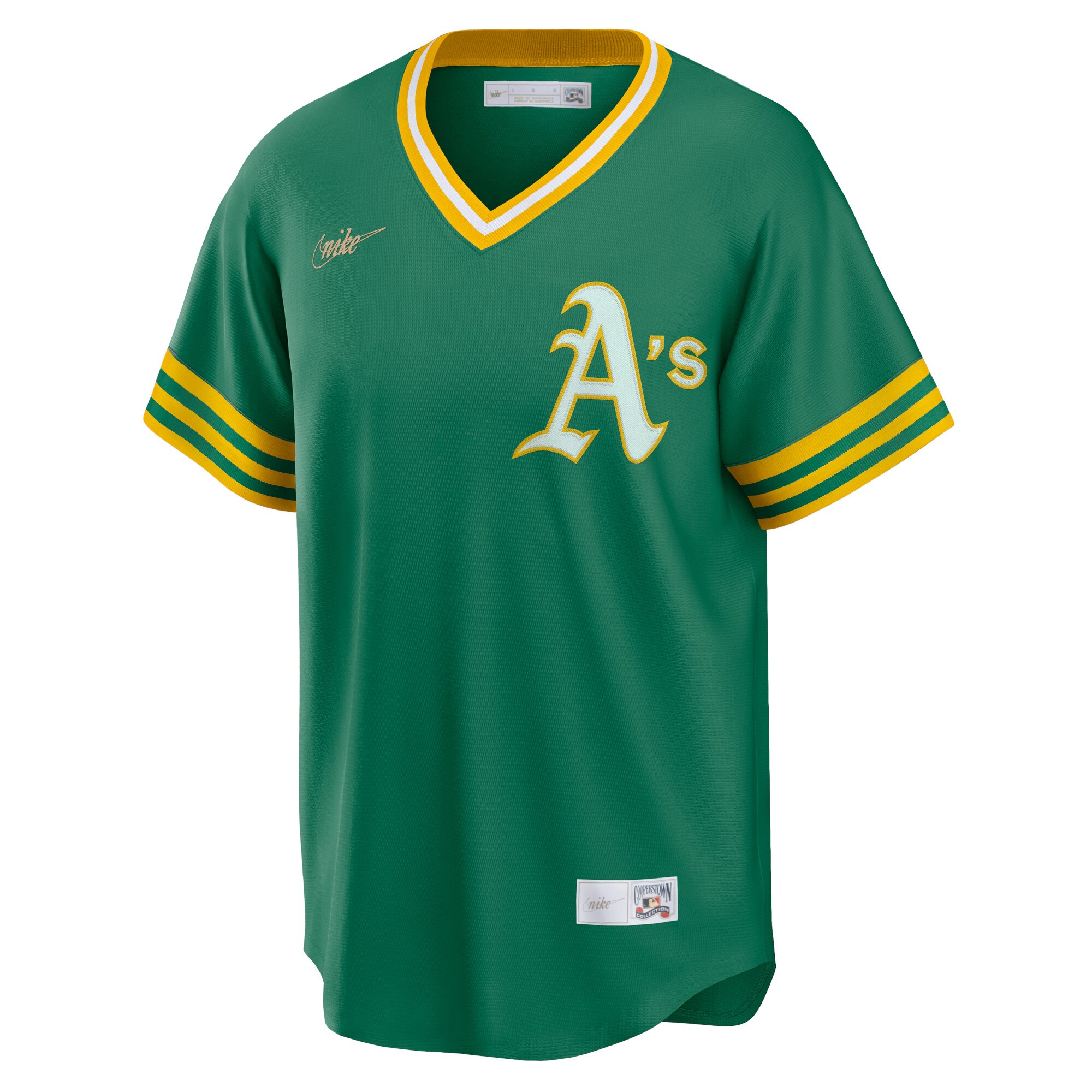 Alternative view of Oakland Athletics Road Cooperstown Collection Team Baseball Jersey – Kelly Green