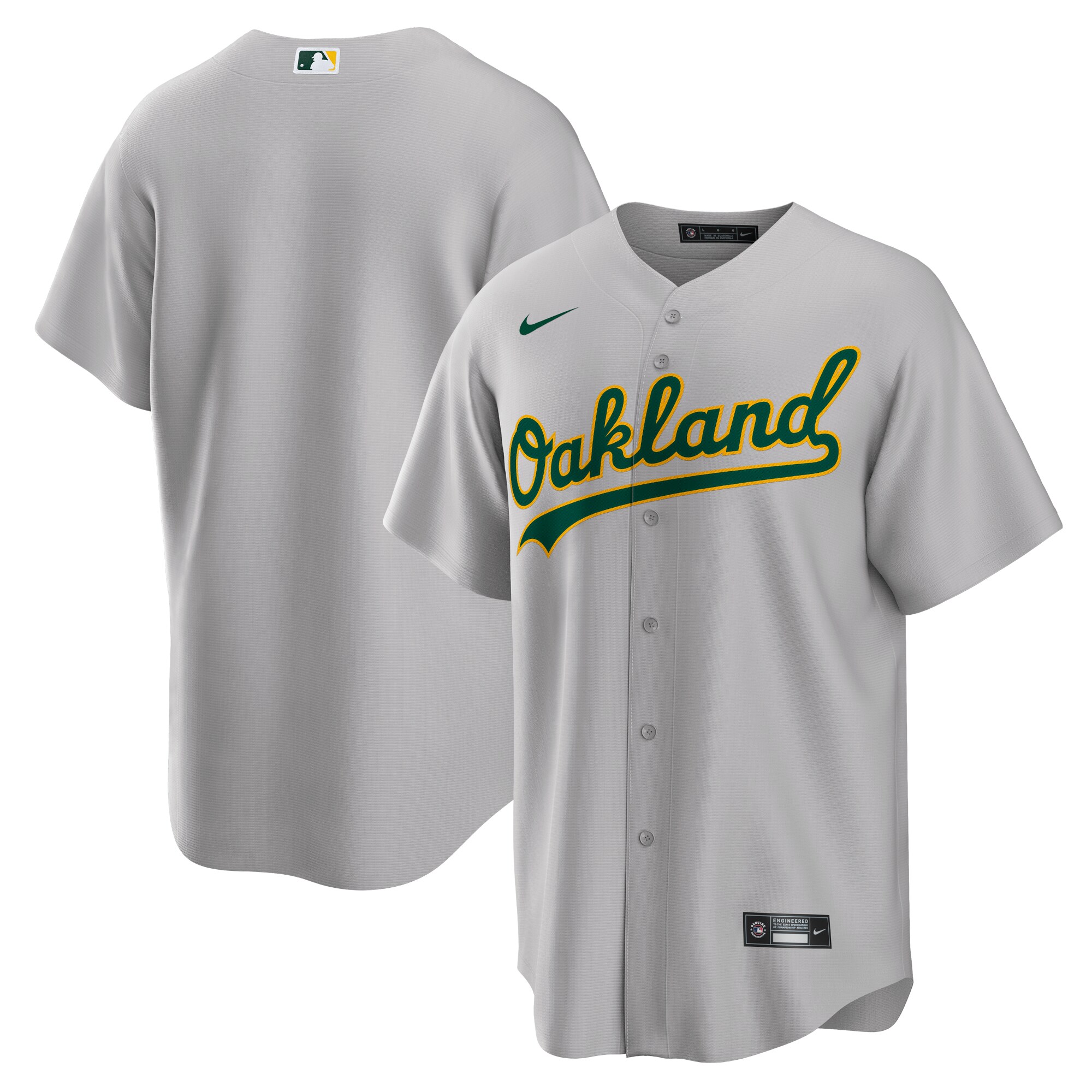 Oakland Athletics Road Replica Team Baseball Jersey – Gray