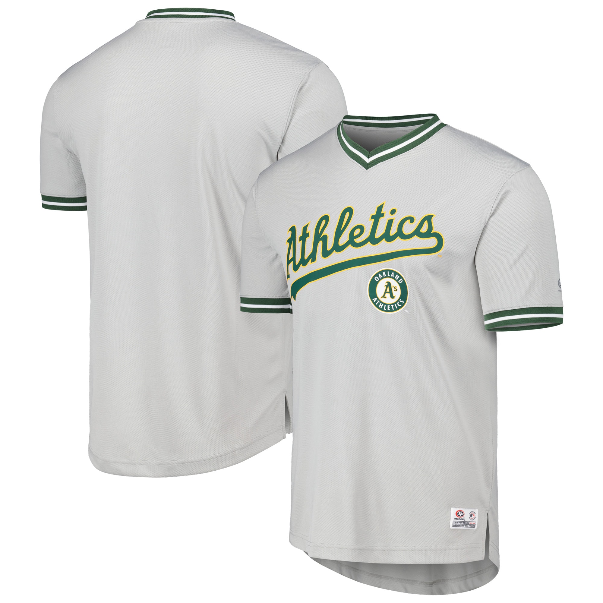 Oakland Athletics V-neck Baseball Jersey - Gray
