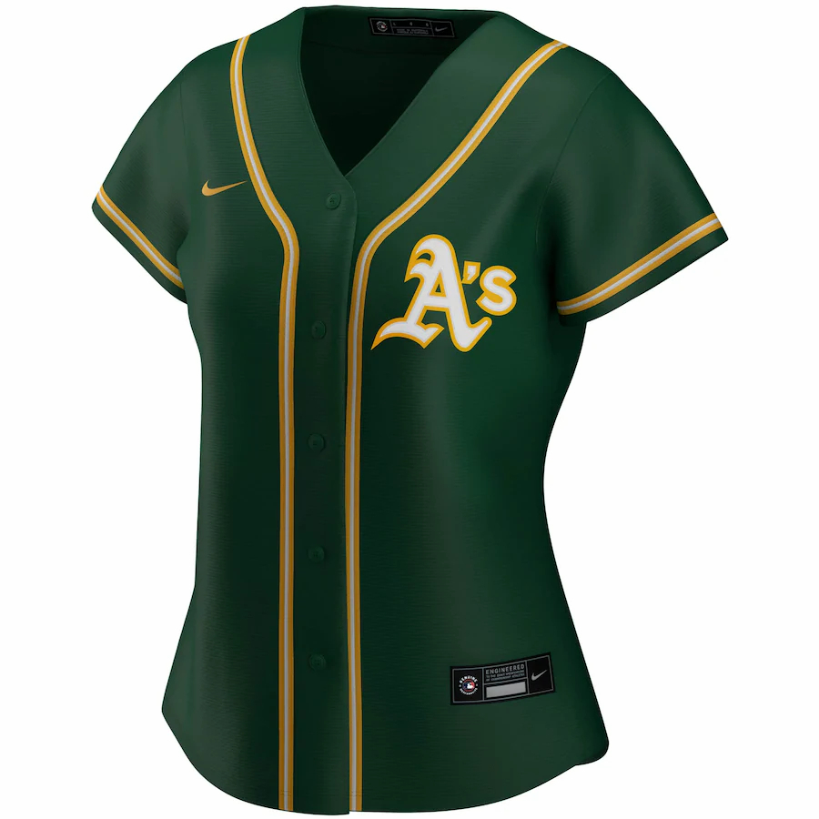 Alternative view of Oakland Athletics Women's Alternate 2020 Replica Team Baseball Jersey ÃƒÂ¢Ã¢â€šÂ¬Ã¢â‚¬Å“ Green