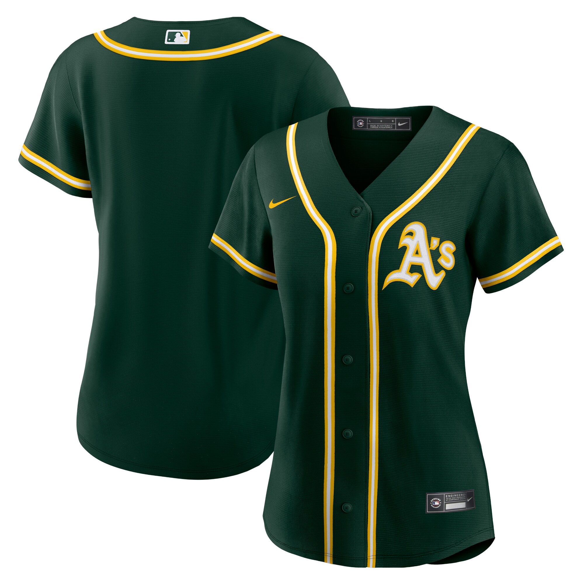 Oakland Athletics Women's Alternate Replica Team Baseball Jersey - Green