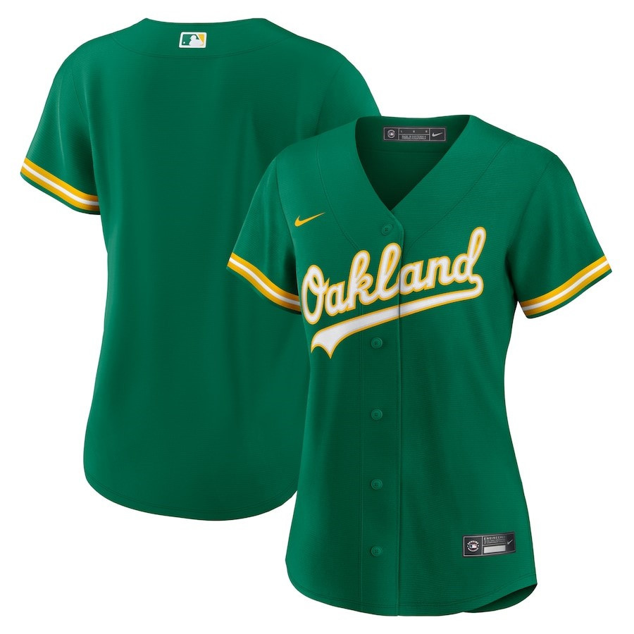 Oakland Athletics Women's Alternate Team Baseball Jersey - Kelly Green 