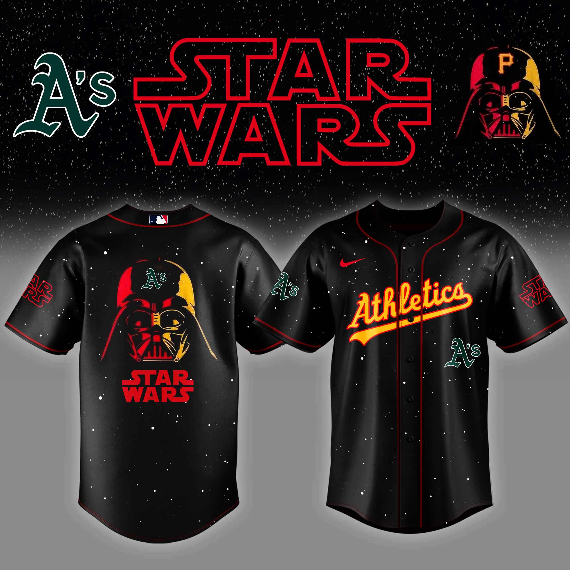 Oakland Athletics X Star Wars Night Custom Baseball Jersey