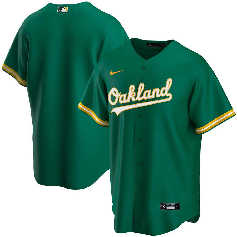 Oakland Athletics Youth Alternate 2020 Replica Team Jersey - Kelly Green