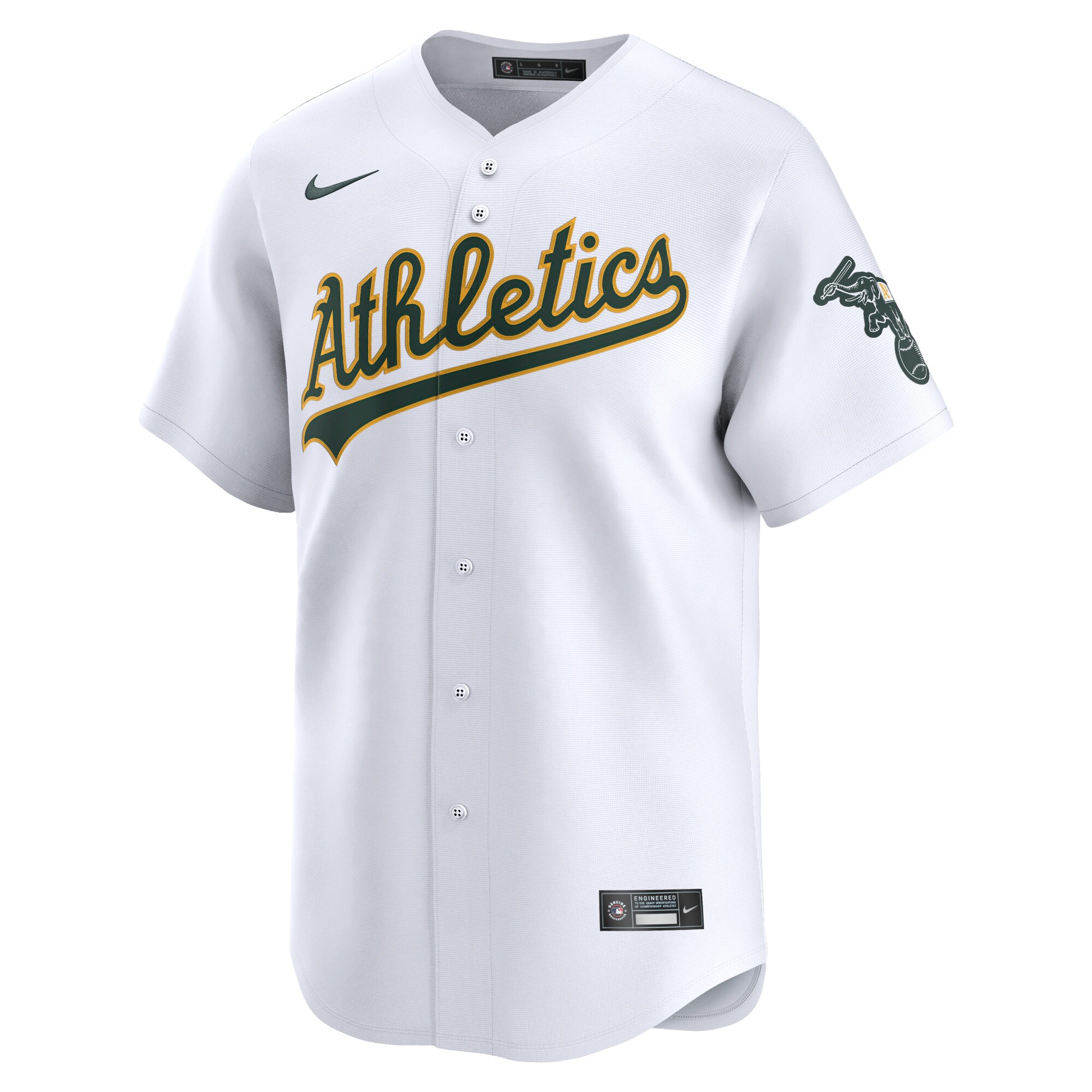 Alternative view of Oakland Athletics Youth Home Limited Baseball Jersey - White
