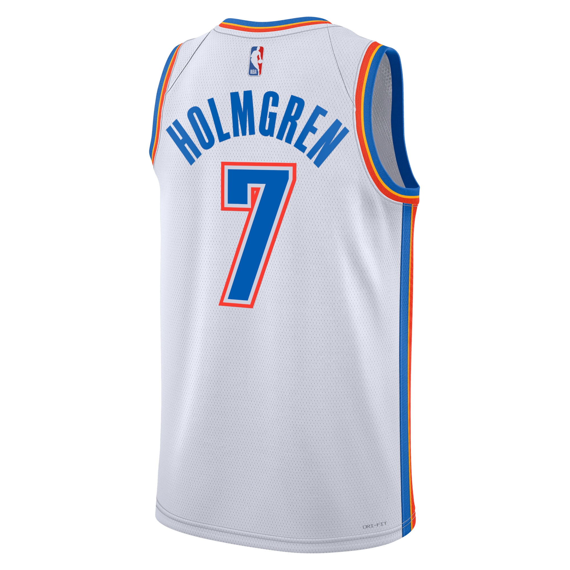 Alternative view of Oklahoma City Thunder Association Edition Swingman Basketball Jersey - White - Chet Holmgren - Unisex - JS890 