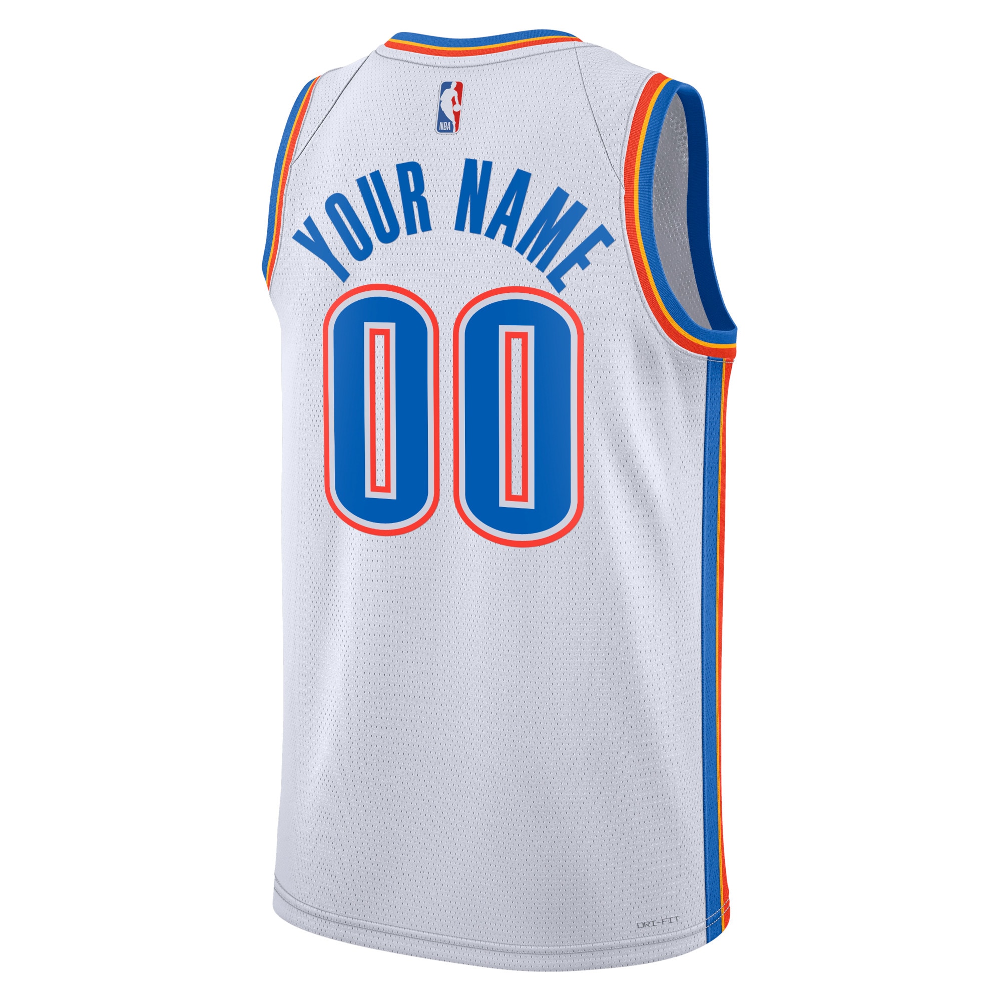 Alternative view of Oklahoma City Thunder Association Swingman Basketball Jersey - Custom - Unisex - JS166 