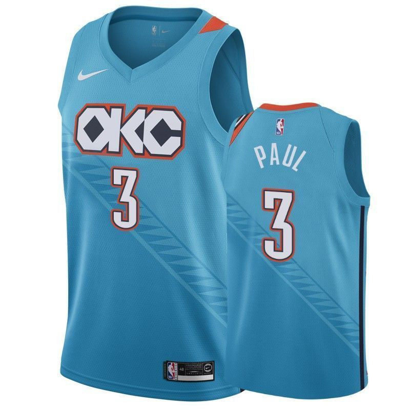 Oklahoma City Thunder Chris Paul 3 City Men's Basketball Jersey - JS269 