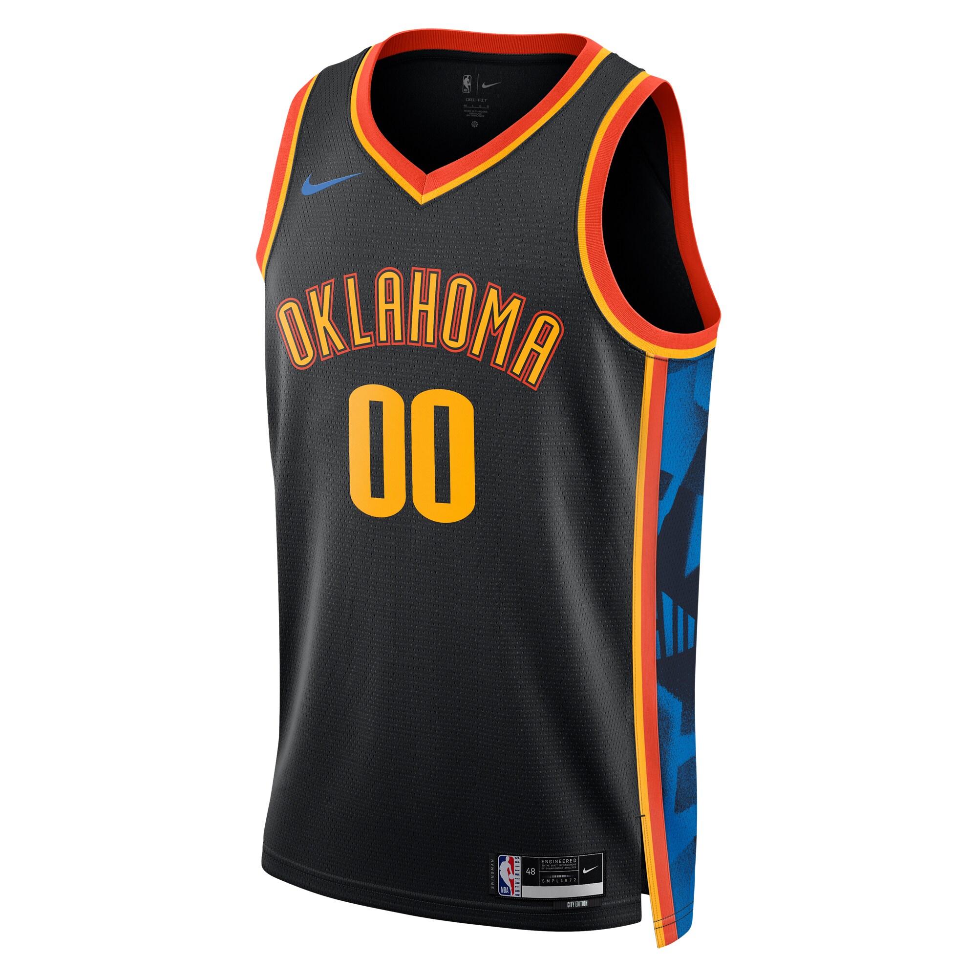 Alternative view of Oklahoma City Thunder City Edition Swingman Basketball Jersey 2024 - Custom - Unisex - JS240 