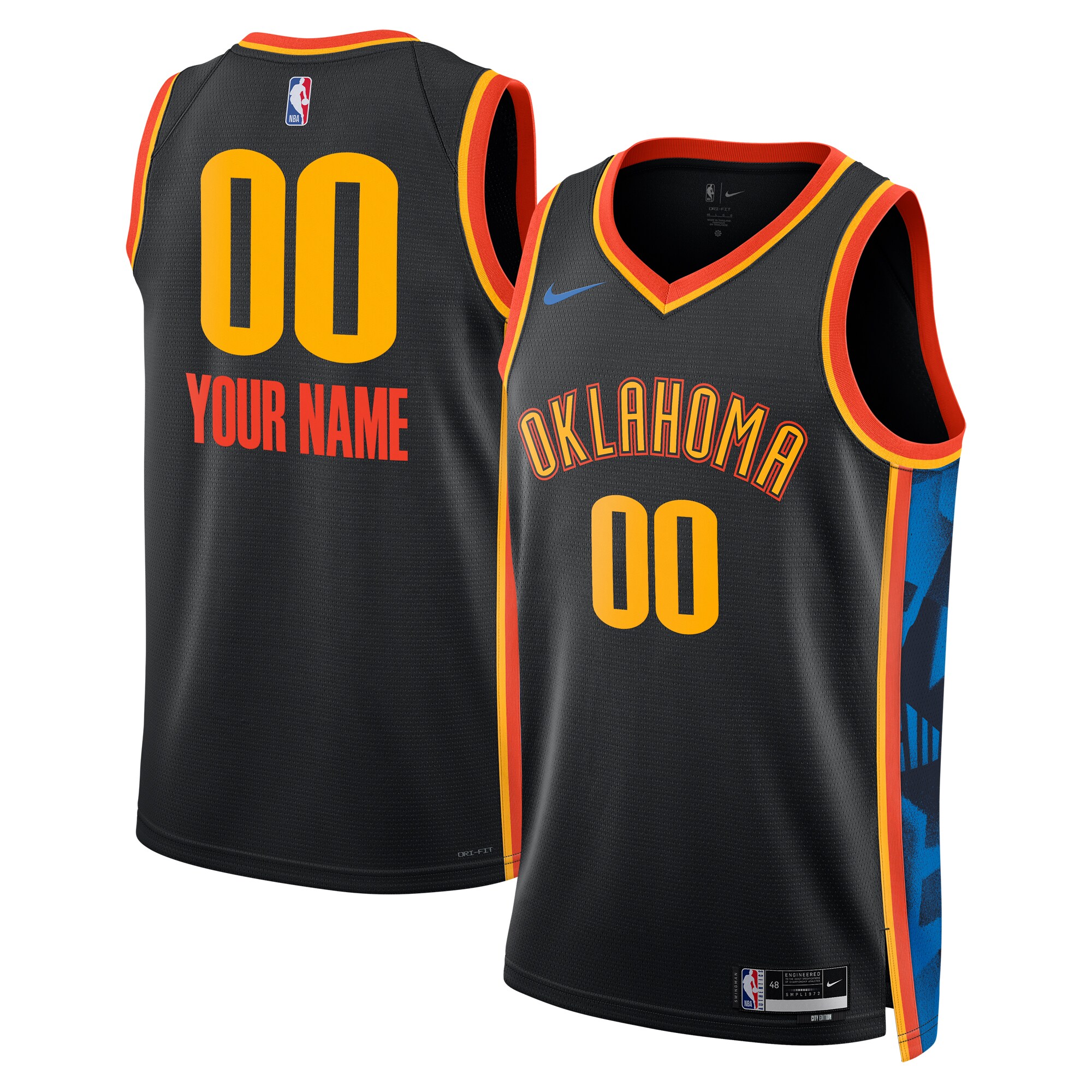 Oklahoma City Thunder City Edition Swingman Basketball Jersey 2024 - Custom - Unisex - JS240 