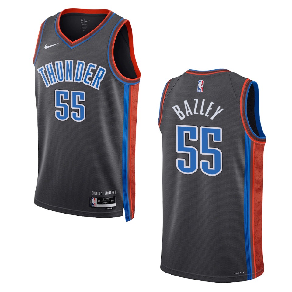 Oklahoma City Thunder Darius Bazley 2022-23 City Edition Gray Swingman Basketball Jersey