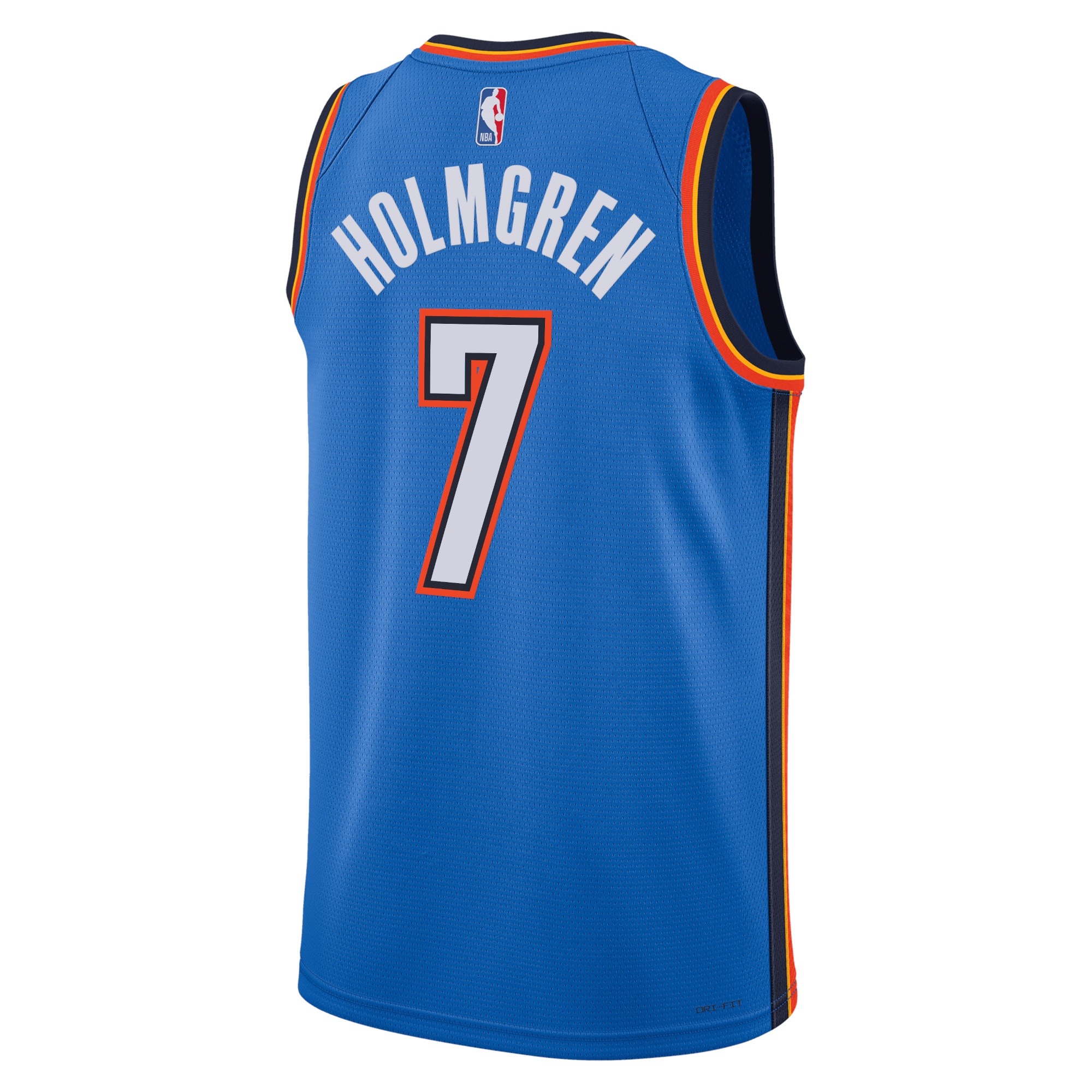 Alternative view of Oklahoma City Thunder Icon Edition Swingman Basketball Jersey - Blue - Chet Holmgren - Unisex - JS303 