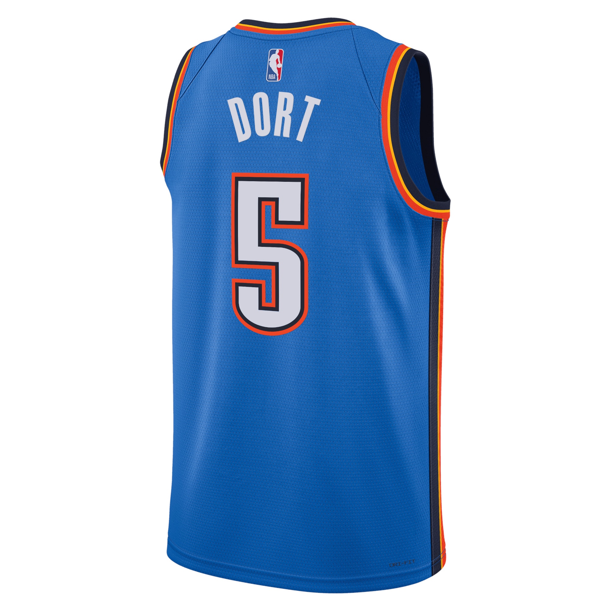 Alternative view of Oklahoma City Thunder Icon Edition Swingman Basketball Jersey - Blue - Luguentz Dort - Unisex - JS675 